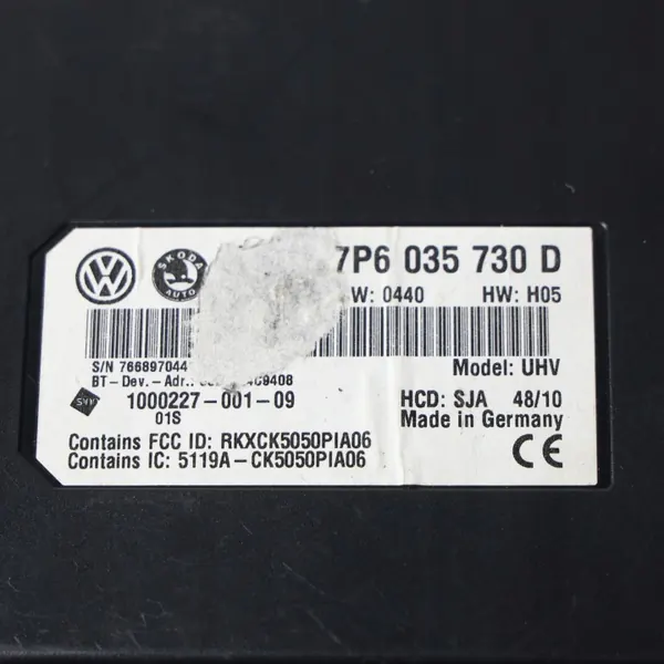 VW Bluetooth-modul OEM 7P6035730D för Golf Mk6/Passat B7 image 4