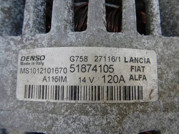 Fiat 500 X Vaihtovirtageneraattori 1.4 Bensiini 51874105 image 4