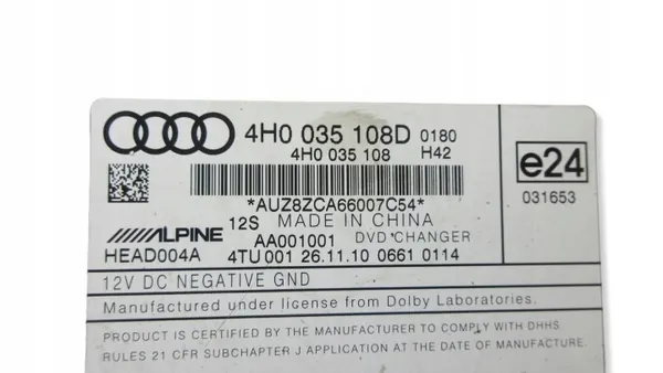 Audi A6 S6 C6 CD/DVD-wisselaar OEM 4H0035108D image 4