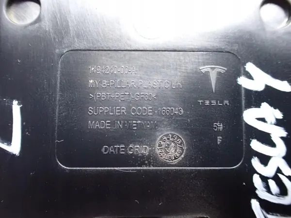 OEM 1516255-00-E Garniture Pilier Portière Gauche Tesla Y image 5