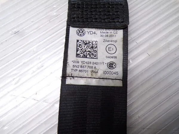 OEM 5N2857705A Vasen etuistuinvyö VW Tiguan I:lle image 3