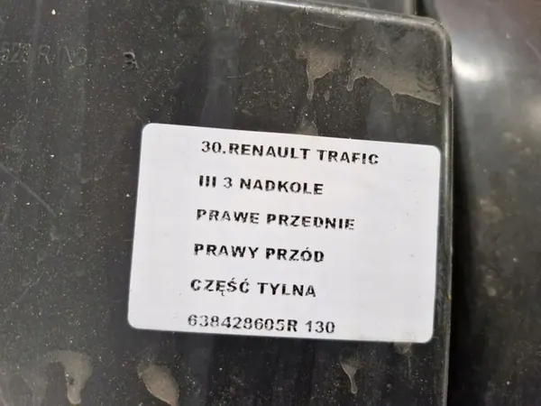 Rear Right Wheel Arch Renault Trafic III image 3