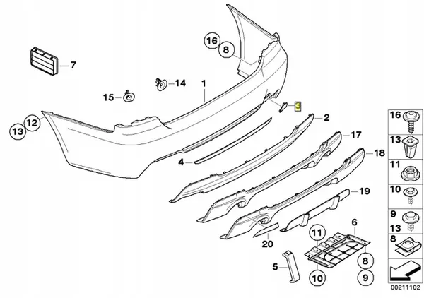 Copertura Posteriore BMW 3 E92/E93 M-Pak 354 image 3