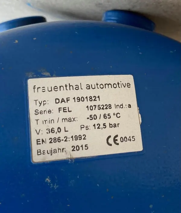 Tanque de ar OEM 1901821 para DAF, MAN, Scania image 3
