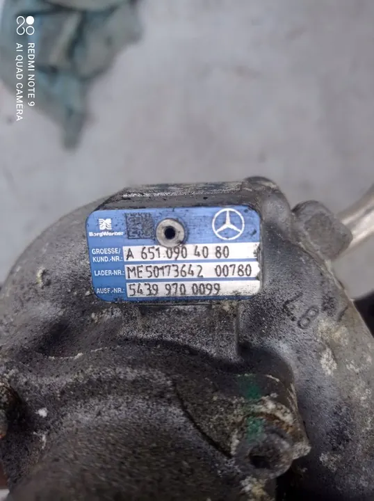 Turbocompresor Mercedes W204 2.2 CDI image 4