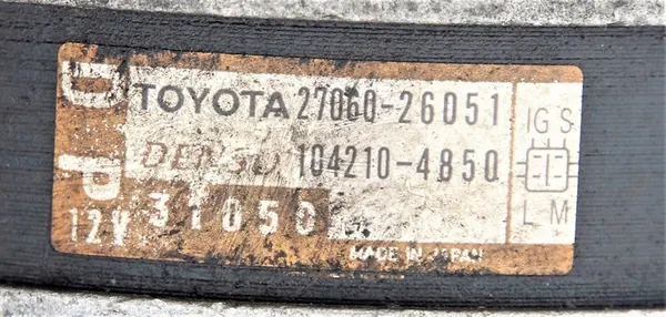 Vaihtovirtageneraattori VERSO AURIS II AVENSIS T27 1.6 1.8 27060-0T360 image 3