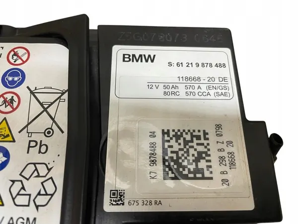 AGM START-STOP Accu 12V 50Ah 570A BMW/MINI 2020 OEM image 3