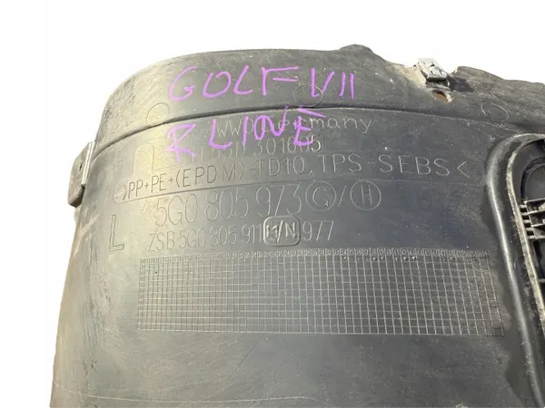 VW Golf 7 vasen etupyöränkaari OEM 5G0805911M image 3