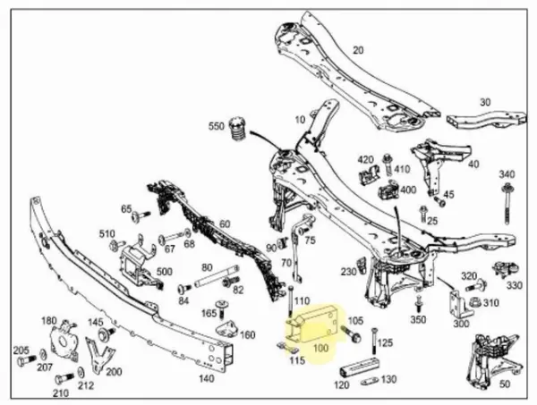 STREFA ZGNIOTU supporto destro Mercedes CLS C257 image 2