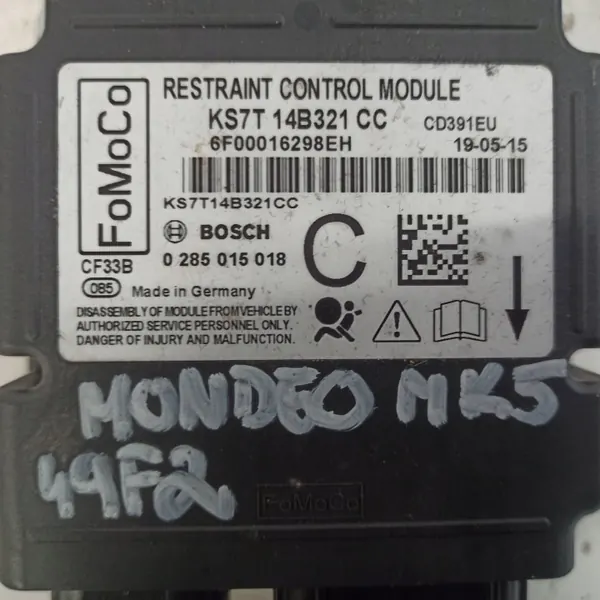 Module Capteur Airbag Ford Mondeo MK5 KS7T-14B321-CC image 3