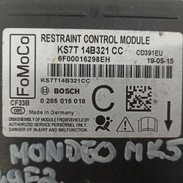 Module Capteur Airbag Ford Mondeo MK5 KS7T-14B321-CC image 4