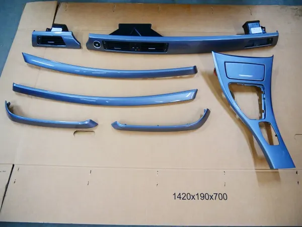 Conjunto de molduras consola porta BMW E91 LCI - OEM image 2