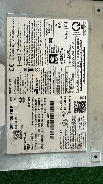 OEM 3G5035816F GPS-navigointiradio VW Passat B8:lle image 5