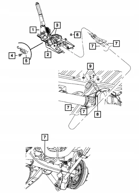 Jeep handbromsbas OEM 68242471AD för Wrangler JL image 4