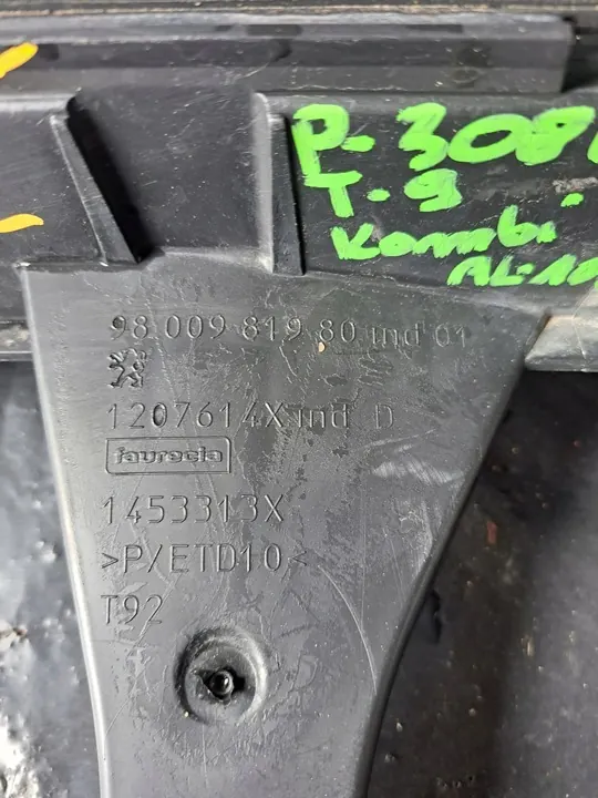 Placa de proteção traseira Peugeot 308 II T9 Kombi OEM 9800981980 image 2