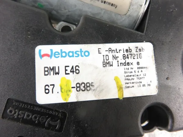Moteur de toit ouvrant BMW OEM 83852379 E46 image 5