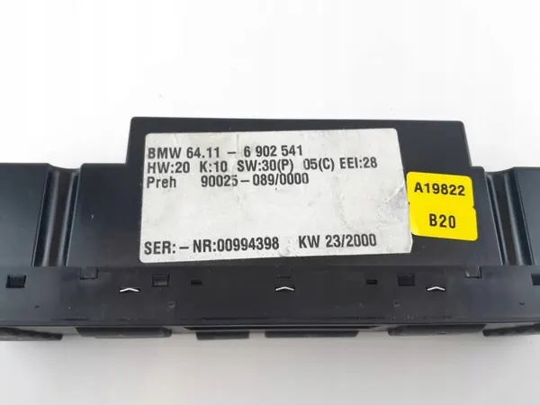 Panneau climatisation BMW 5 E39 OEM 6902541 - Occasion image 4