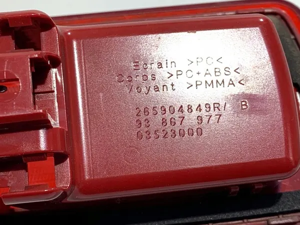 JARRULAMPPU OPEL VIVARO B 265904849R Bussi 14-19 image 4