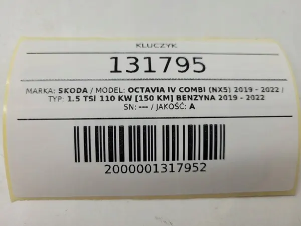 Télécommande sans clé OEM 5E3959753R Skoda Octavia IV image 8