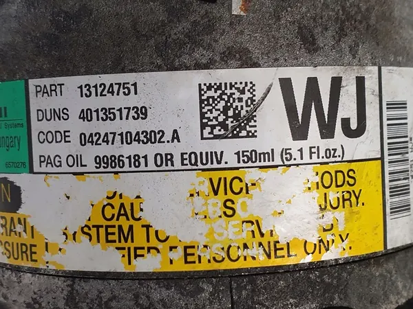 Ilmastointikompressori Opel Astra III H 1.7 CDTI OEM 13124751 WJ image 2