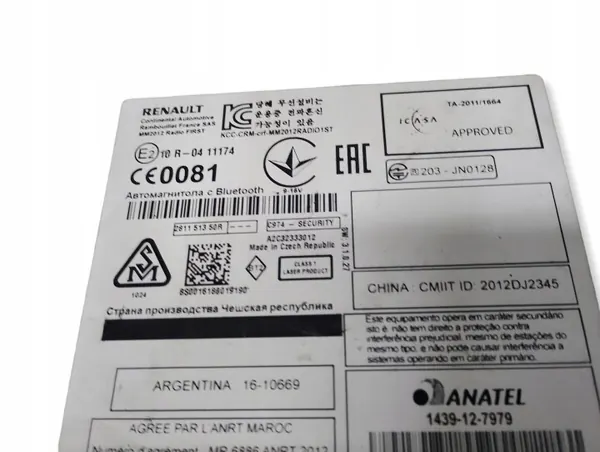 Rádio OEM 281151350R CD MP3 Bluetooth USB AUX image 4