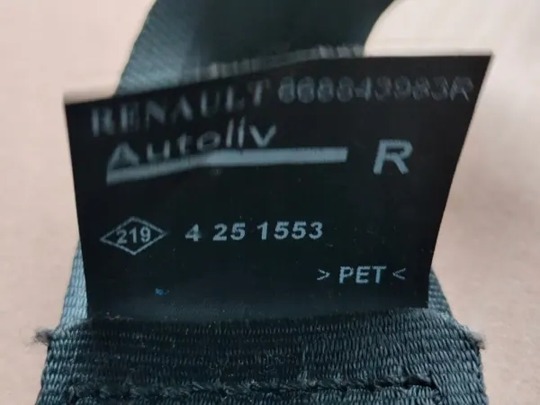 Säkerhetsbälte höger fram OEM 868843983R 5 Renault image 6