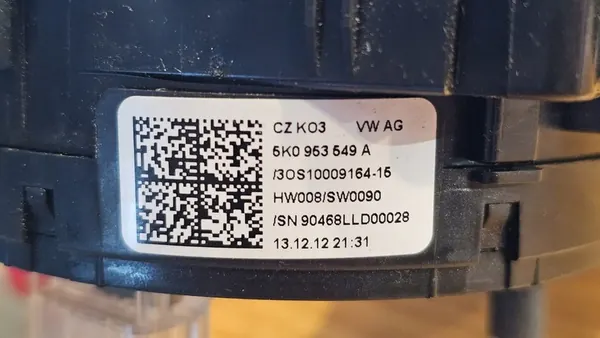 VW Airbag Spiral Kabel 5K0953549A image 3