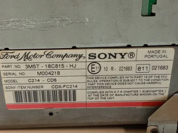 Radio Ford OEM 3M5F18C821BE para C-MAX I (2003-2010) image 10