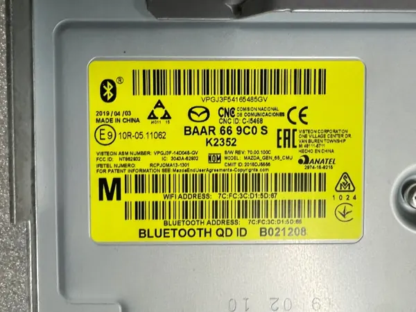 Mazda CX-3 Radiodisplay OEM EDDDAA111111WW 2019 image 10