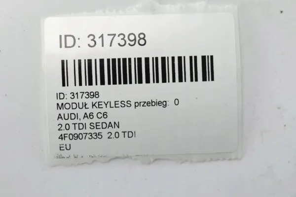 Module Keyless OEM 4F0907335 pour Audi A6 C6 2.0 TDI image 5