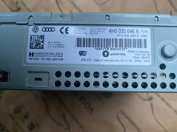 Lecteur DVD SD Audi A8 D4 OEM 4H0035646A - Occasion image 7