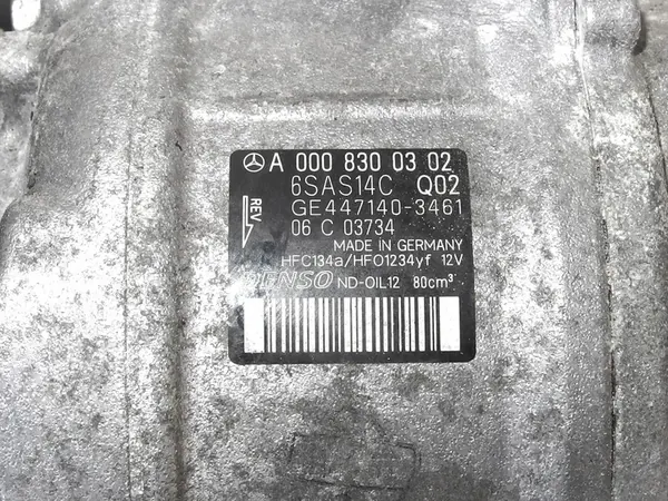 Compresor de aire acondicionado 2.0 Turbo Mercedes C E GLC 300 EQ Boost OEM A0008300302 image 4