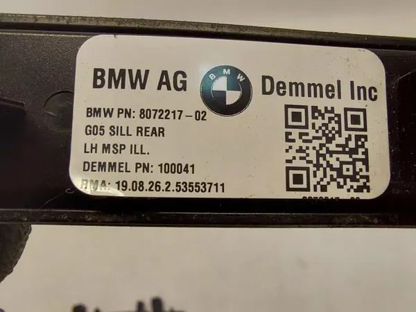 BMW X5 G05 3.0d 2019 Drempelstrip Achter OEM 8072217-JLK01 image 3