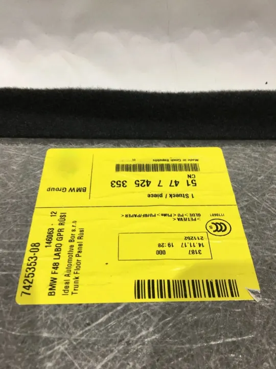 Alfombrilla maletero BMW X1 F48 OEM 7425353 - Usado image 3