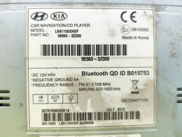 Radio GPS Hyundai i40 OEM 96560-3Z000 Break image 7