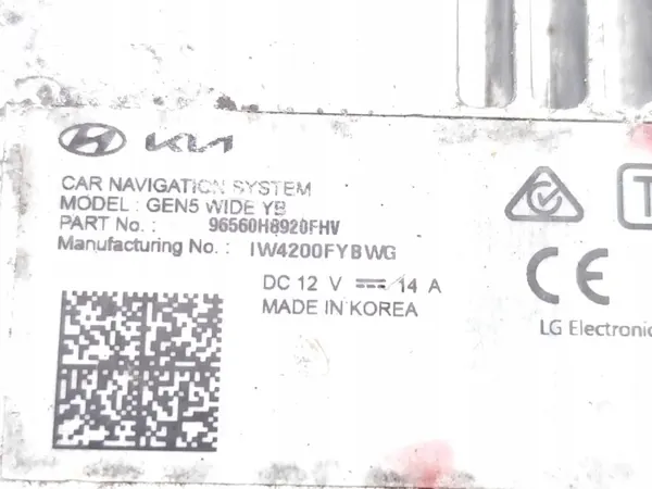 Kia Stonic Radio GPS Navigation OEM 96560H8920FHV image 7