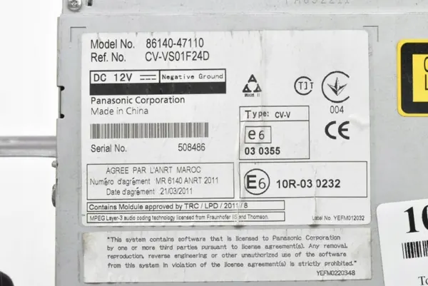 OEM 86140-47110 JBL CD Navi Radio för Toyota Prius 3 image 6