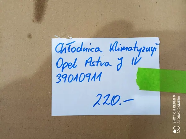 Opel Astra J AC-kondensaattori OE 39010911 image 4