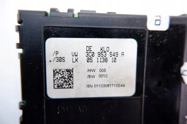 OEM 3C0953549A Interruptor Combinado Palanca Cinta VW Passat B6 image 3