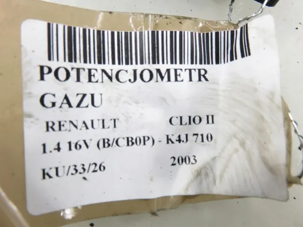 Renault Clio II Kaasupoljinpotentiometri OEM 8200089851 image 9