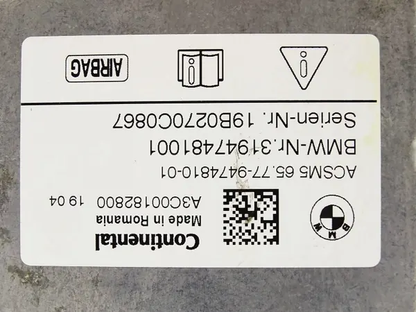 Airbagmodule OEM 9474810 voor BMW G30 G31 image 5