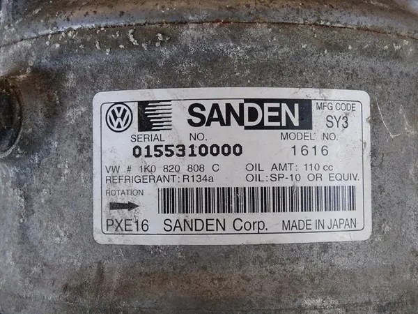 AUDI RS3 8P TTRS 8J 2.5 TFSI AC-kompressori 1K0820808C image 4