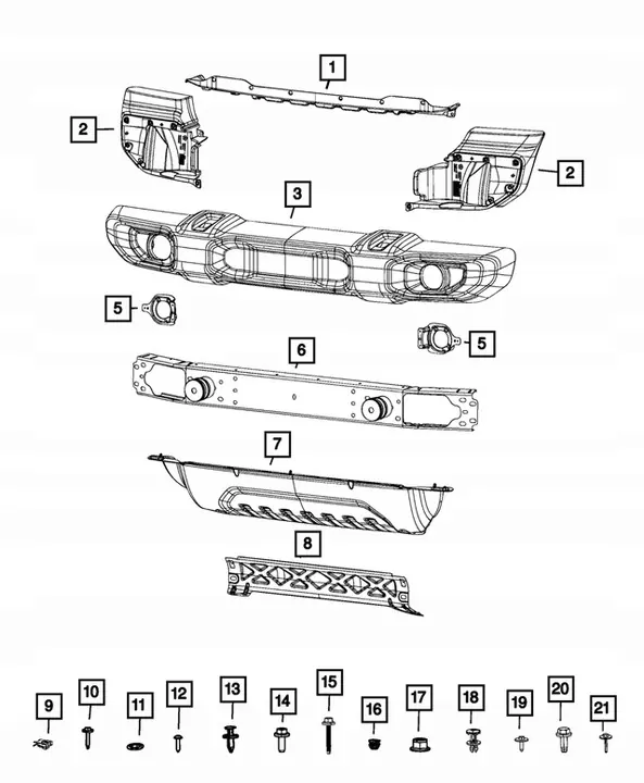 Voorbumper balk OEM JL-68293716AC voor Jeep Wrangler JL image 4