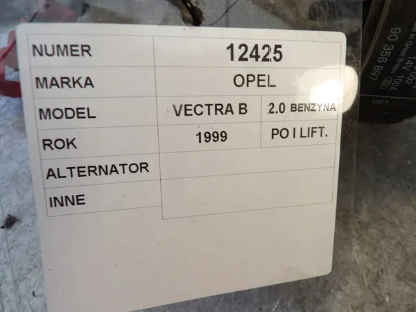 Opel Vectra B generaattori 0123505002 image 4