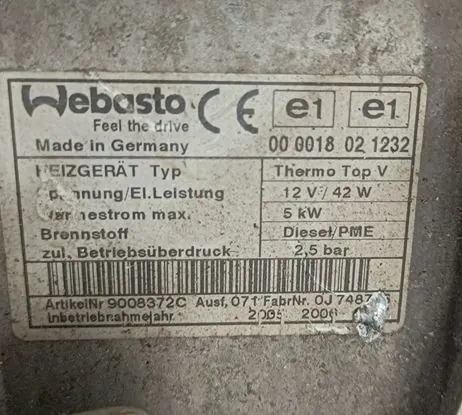 Webasto Lämmityslaite VW Touran 1T Caddy 2K 1.9TDI 1K0815071H image 3