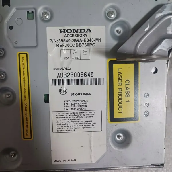 Honda CR-V III Lift Radio Navi OEM 39540-SWA-E080-M1 image 3