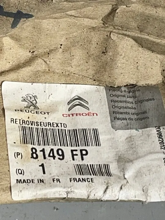 Oikea Sähkösivupeili Musta Citroen C3 02-10 image 7