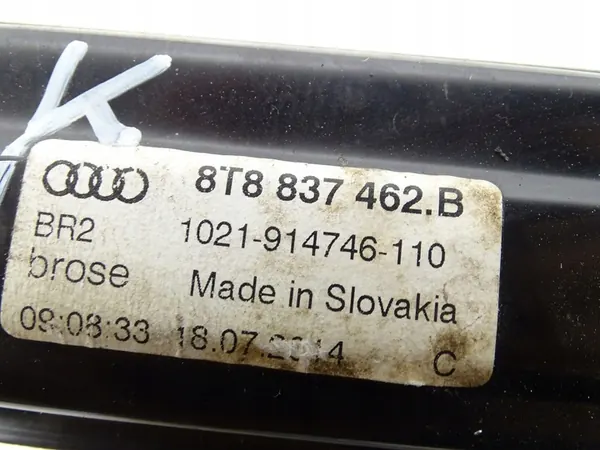 Elevador de vidro traseiro direito Audi A5 8T 8T0837462B image 4
