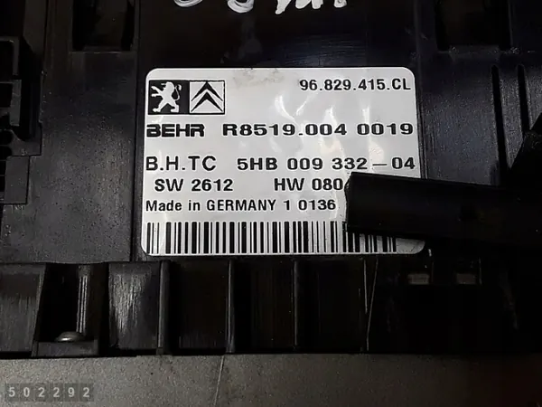 Citroen C5 Klimasteuergerät OEM 96829415cl image 6