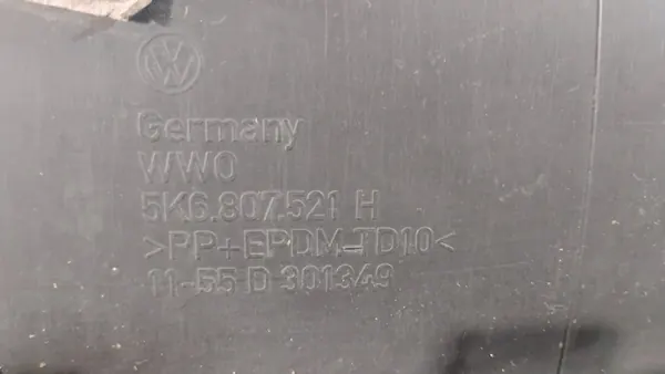 Bakre stötfångardiffusor VW Golf 6 VI OE 5K6807521H image 3
